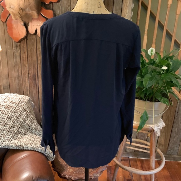 Anthropologie Pliéone Navy Blue Blouse Size small - Picture 7 of 7